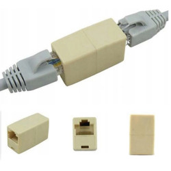 Gniazdo RJ45 podwójne - ADAPTER  RJ45/RJ45