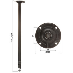 Uchwyt sufitowy / teleskopowy - BR-60X120-B
