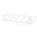 Półka stała 10" 1U - - E-RSF10-1U-150G