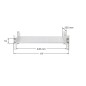 Półka stała 19" 1U - RAPD-1U235-G